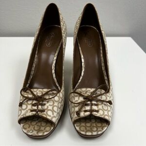 Coach Corey Signature Monogram Pump Heels - Size 10